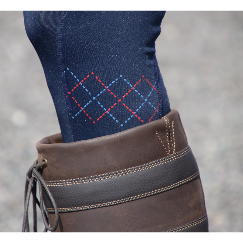 Hy Signature Riding Skins - Navy/Red-1